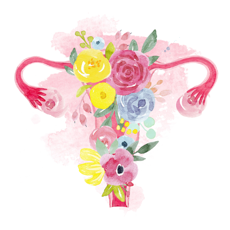 Flower graphic representing endometriosis