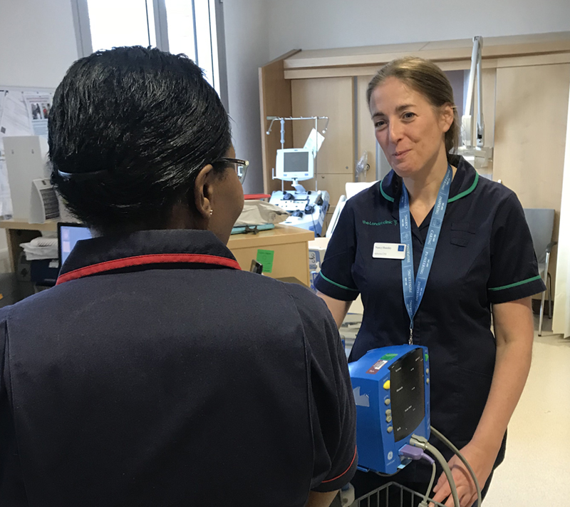 Nancy Huntley at work in The London Clinic