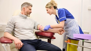 Patient has blood taken